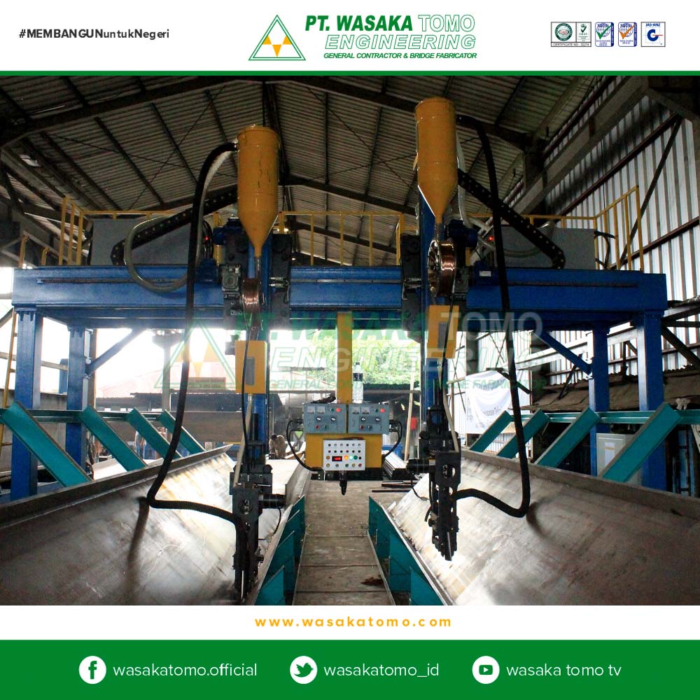 Fabrikator Jembatan | Kontraktor Jembatan | Workshop | Assembly Machine | Cutting Machine | Drilling Machine | Straightening Machine | Welding Machine