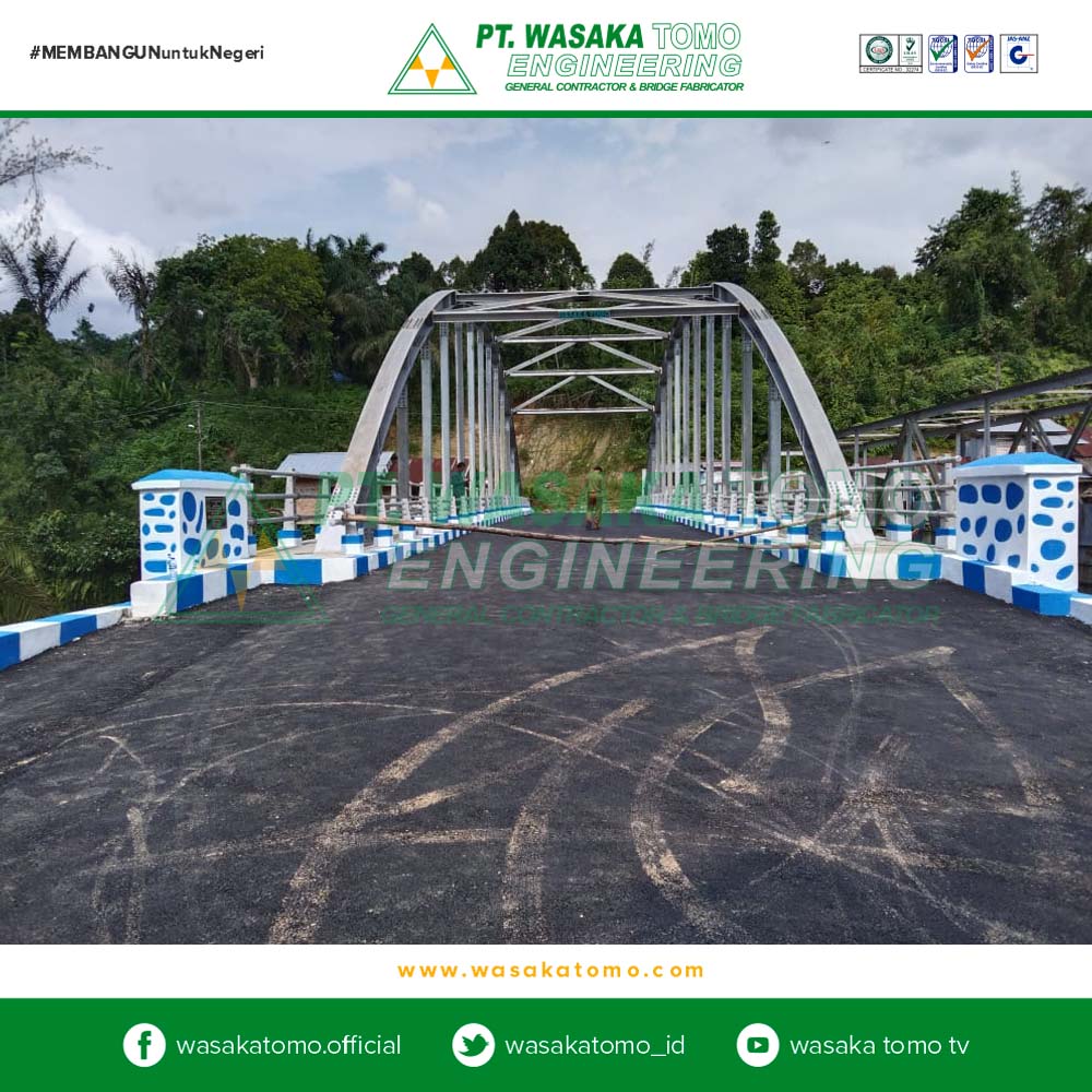 Jembatan Rangka Pelengkung 42 Meter, Deli Serdang - Sumatera Utara | Kontraktor Jembatan | Fabrikator Jembatan Baja