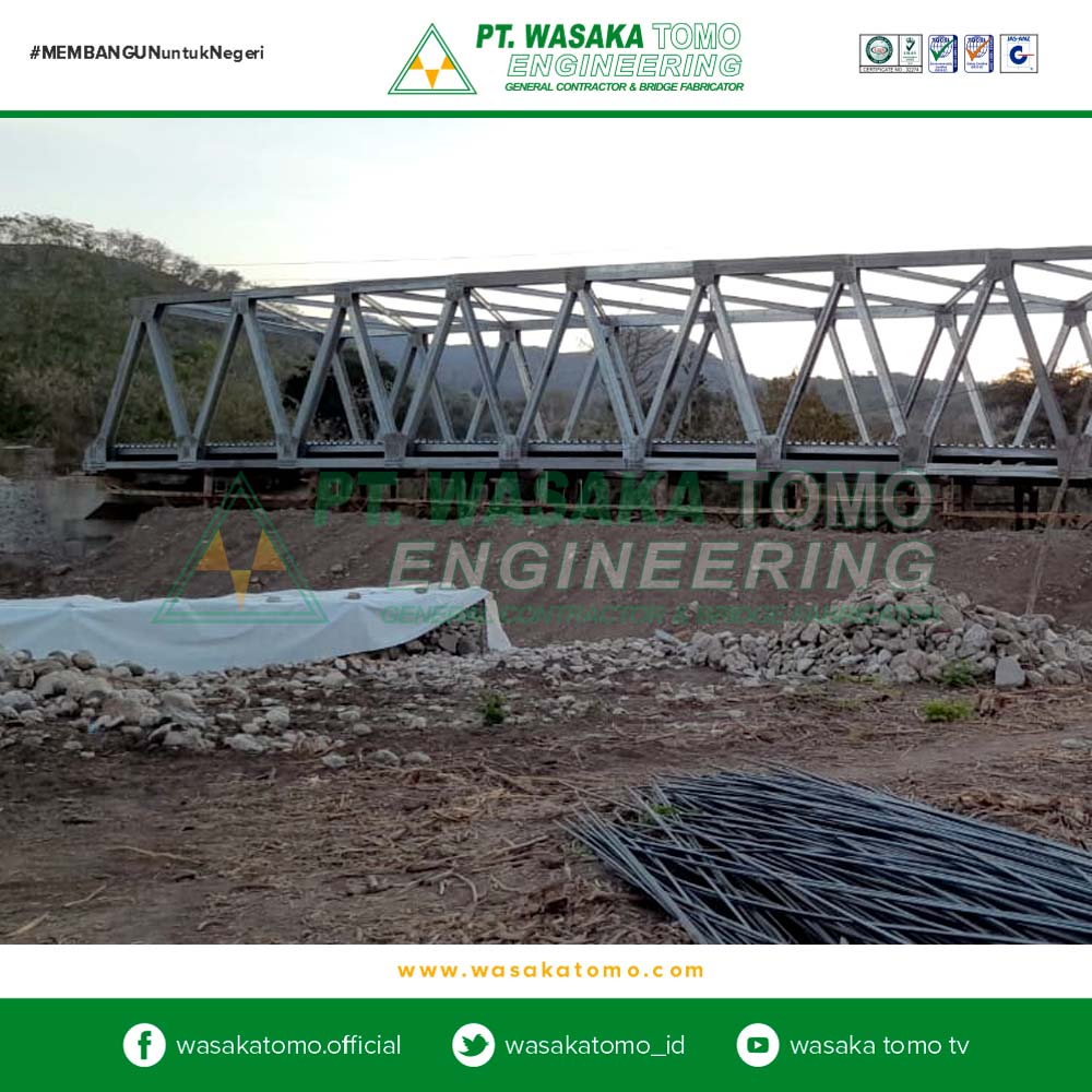 Jembatan Rangka Baja A45 dan A50, Nusa Tenggara Timur | Kontraktor Jembatan | Fabrikator Jembatan Baja
