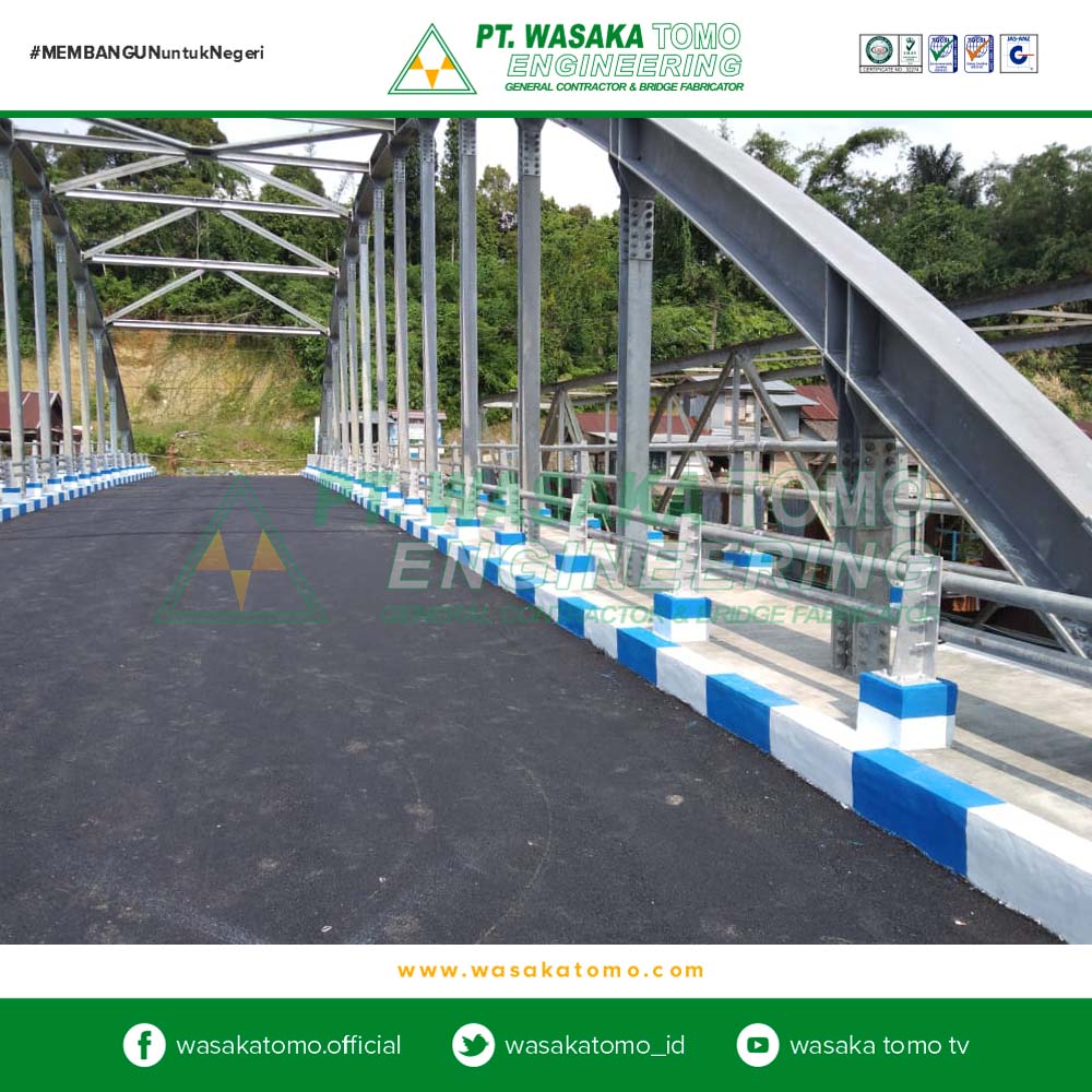 Jembatan Rangka Pelengkung 42 Meter, Deli Serdang - Sumatera Utara | Kontraktor Jembatan | Fabrikator Jembatan Baja